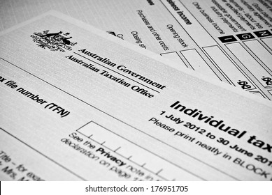 Australian Individual Tax Return Form Stock Photo 176951729 | Shutterstock