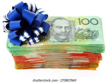 Australian Money With Gift Box