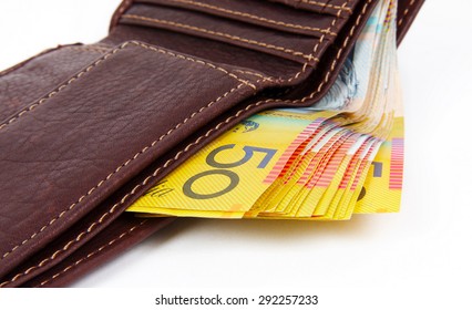 australian money in the wallet