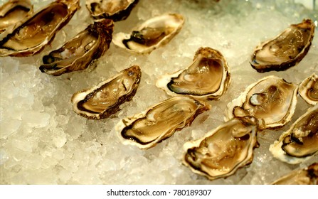 Australian Oysters On A Bed Of Ice