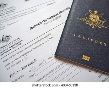 Australian Passport With Application For Australian Citizenship Form