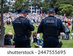 Australian police officers at freedom rally