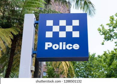 Australian Police Station Sign In Sydney NSW Australia