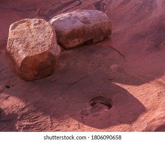 Australian Red Dirt Rocks In The Desert 