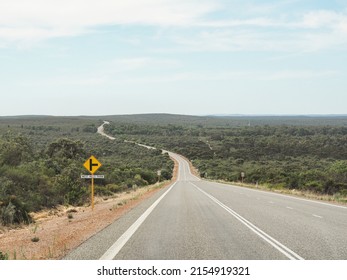 Australian Road In The Middle Of Nowhere - Long Empty Street  Road In Australia