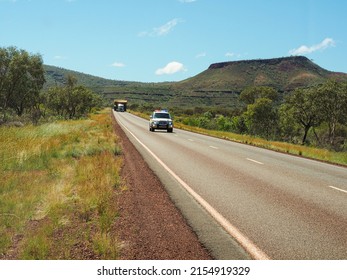 Australian Road In The Middle Of Nowhere - Long Empty Street  Road In Australia