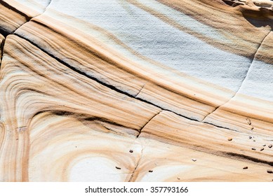 Australian Rock Formation Background, Sandstone Texture With Iron Traces In Australia, Devonian Stones