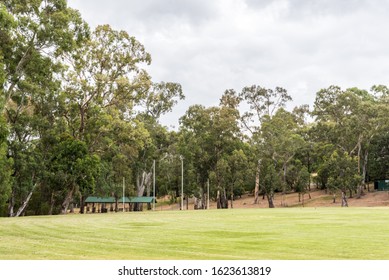 Australian Rules Football Posts And A Grassy Oval - Adelaide, South Australia