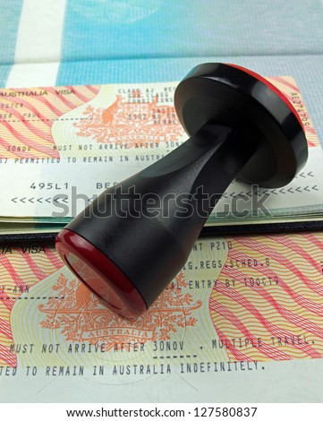 Australian visas and rubber stamp