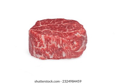 Australian wagyu tenderloin in high res. image and isolated in white