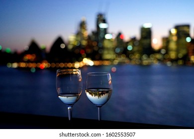 Australia.Sydney Inside The Glass Of Wine.