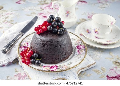 Australien Plum Pudding On Plate