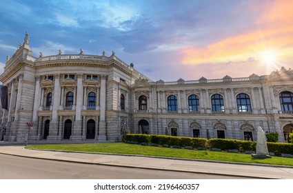 Austria, national art and opera theater Burgtheater in Vienna historic old city.