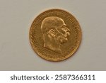 Austrian Empire, Francis Joseph I. Scarce Gold 10 Corona Coin.
1909