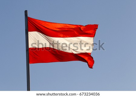 Similar – The Austrian Flag Wind