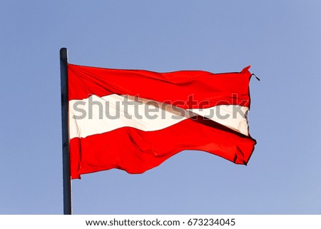 Similar – The Austrian Flag Wind