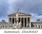 Austrian parliament in Vienna Austria 