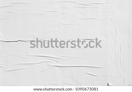 authentic basic natural wrinkly white empty poster texture