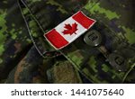 Authentic CADPAT Camouflage Gear with Canadian Armed Forces Uniform Flag. 