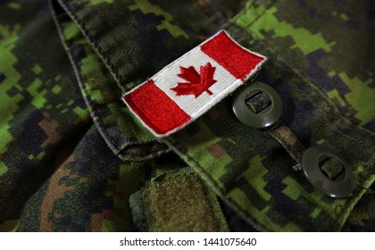 Authentic CADPAT Camouflage Gear With Canadian Armed Forces Uniform Flag. 