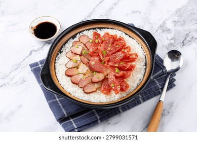Authentic Cantonese Cured Meat Combo Claypot Rice, Classic Baozaifan