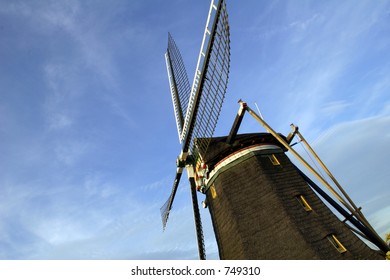 authentic dutch windmill (used for water pumping)