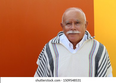 Authentic elder South American man portrait