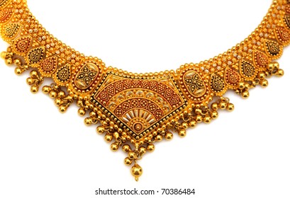 authentic indian jewellery isolated on a whiet background