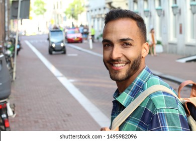 Authentic Looking Latino Man Outdoors