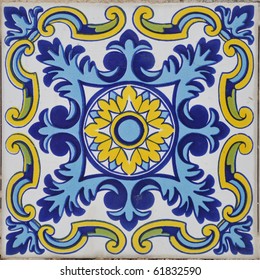 Authentic Mediterranean Ceramic Tile Square