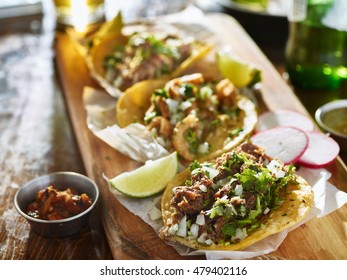 Authentic Mexican Street Tacos With Different Meats