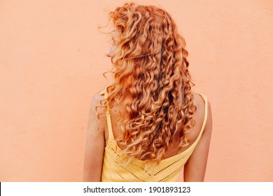 Authentic People Portrait. Candid Portrait. Self Care Authentic Woman. Beauty Red Hair Girl In Summertime.