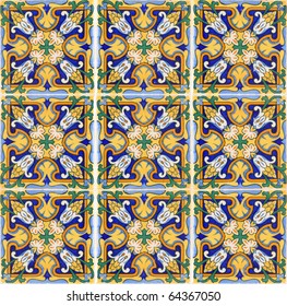 Authentic Spanish Mediterranean Ceramic Tile