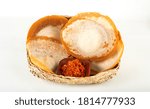 Authentic Sri Lankan Hoppers with spicy chilli-onion paste (condiment)