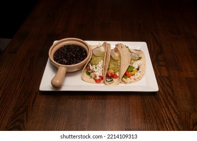 Authentic Tex Mex Mexican Cuisine Known As Vegetarian Tacos