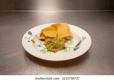 Authentic Tex Mex Mexican Cuisine Known As Guacamole And Chips