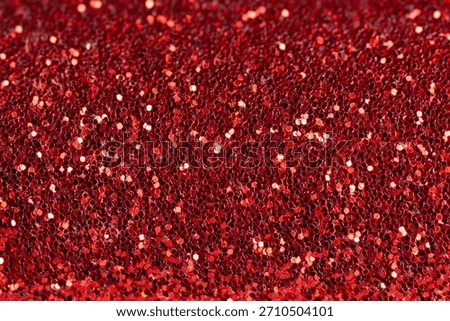 Authentic tiny red sequins creating shimmering surface.