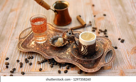 
Authentic Turkish Coffee On Wood Floors (Cezveli Türk Kahvesi)