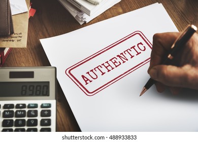 Authentic Veritable Value True License Genuine Concept