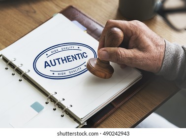 Authentic Veritable Value True License Genuine Concept