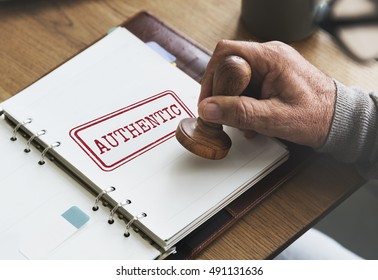 Authentic Veritable Value True License Genuine Concept