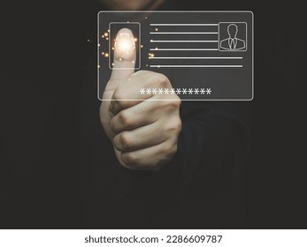 Authentication with technology Biometric security system. Innovation against cybercrime. - Powered by Shutterstock - Get 15% off with code: PIKWIZARD15