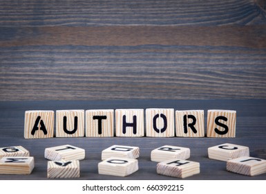 Authors Word Written On Wood Block Stock Photo 660392215 | Shutterstock