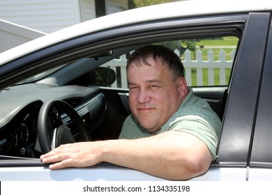 Autistic Man Driving A Car.