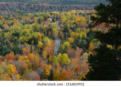 Autmn View Of The Valley In Canada