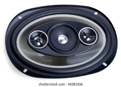 Auto Audio System Loud Speaker For Car Isolated