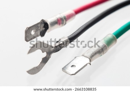 auto cables with different tips, compatible with M6 screws, positive and negative tip for DC,