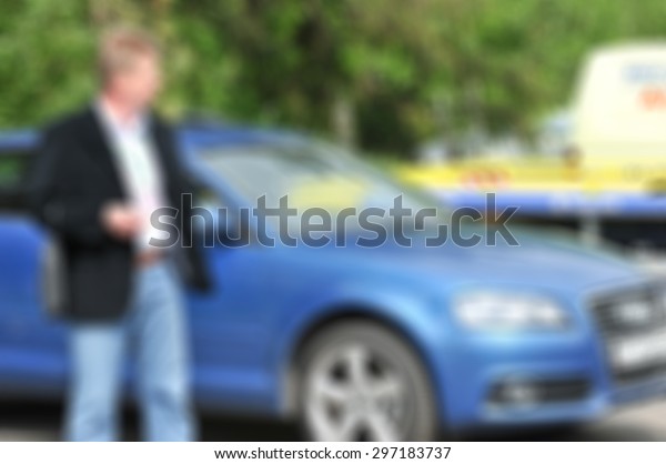 Auto car fleet dealer show theme blur background\
with bokeh effect