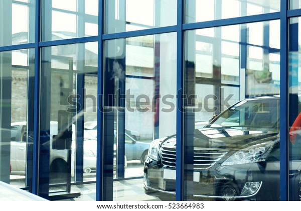 Auto dealership\
building