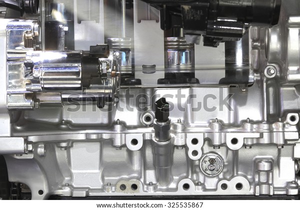 Auto engine of\
close-up